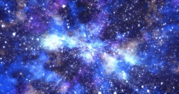 Sfondo spaziale astratto dalla galassia e stelle luminose e costellazioni Video 4k