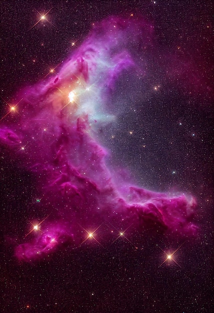 Sfondo spaziale Nebulosa colorata con stelleNebulose spaziali supernova che esplodono stelle e galassie lontane di un universo fatto di brillanti colori luminosi spazio profondo universo misterioso incandescente