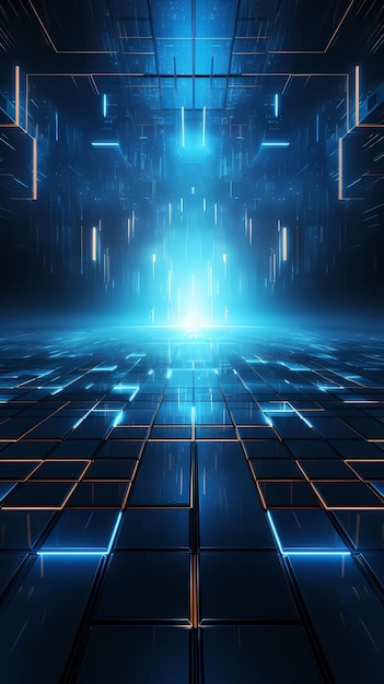 sfondo tecnologia digitale tecnologia futuristica rete astratta blu concetto moderno scienza