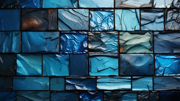Sfondo Texture parete piastrellata blu cobalto