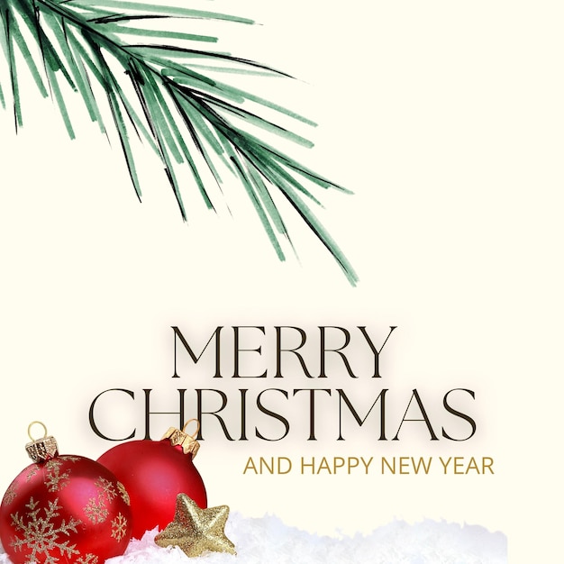 Sfondo tipografico con elementi di Natale regali buon Natale sfondo festivo oggetti decorativi piatto vista dall'alto poster di Natale banner per le vacanze elegante brochure biglietto di auguri