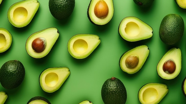 Sfondo verde e giallo di avocado