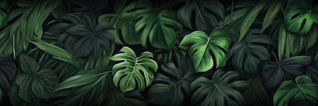 Sfondo verde foglie tropicali