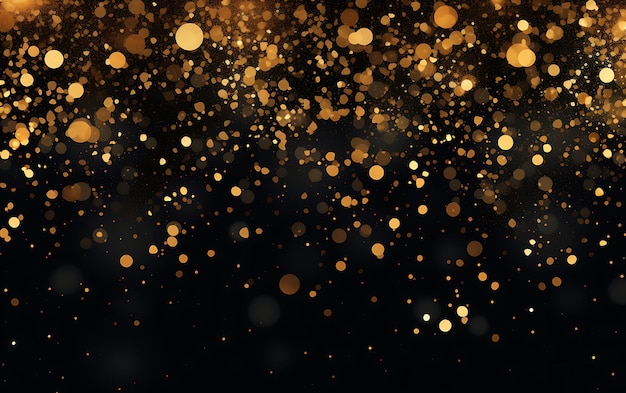 Sfondo vettoriale festivo con glitter oro e coriandoli