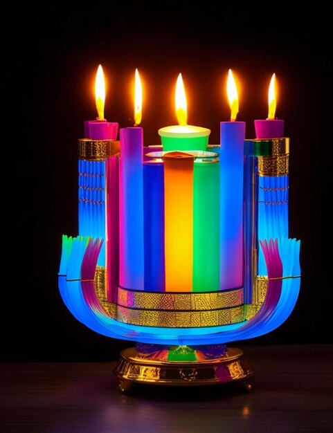 sfondo vibrante di Hanukkah