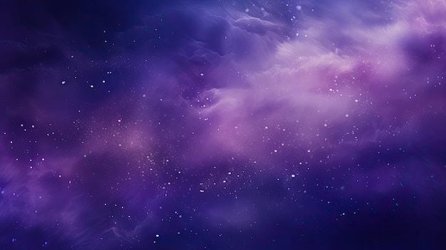 Sfondo viola astratto per uno sfondo spaziale con nebbia e stelle IA generativa
