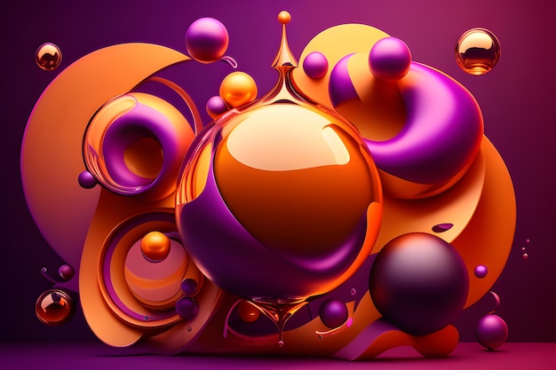 Sfondo viola e arancione con forme astratte