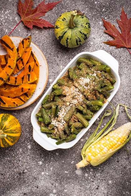 Sformato di fagiolini con mollica di pane