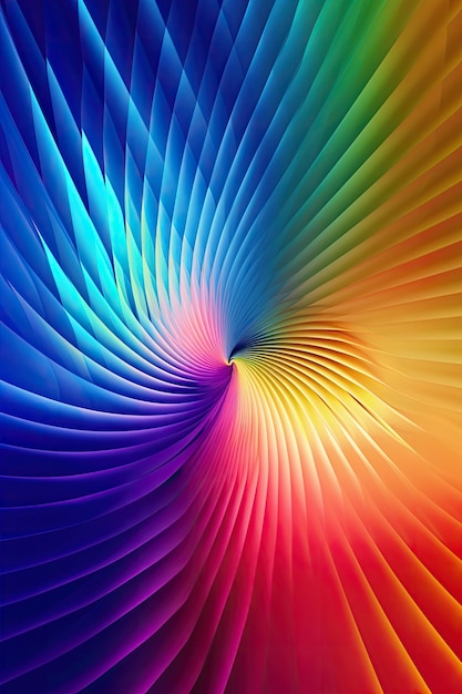 Sfumature di colore astratte, illusione della griglia di Fibonacci generata dall'intelligenza artificiale