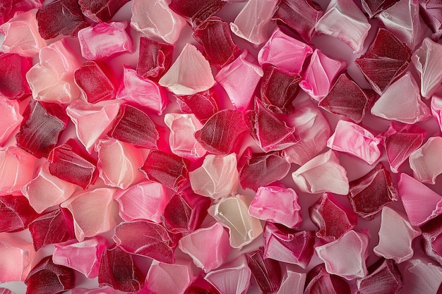 Sfumature di romanticismo tessuto petalo di rosa array turco delizioso spuntino tradizionale sano
