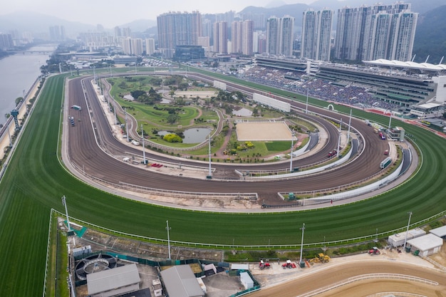 Sha Tin, Hong Kong, 17 marzo 2019: Ippodromo di Sha Tin a Hong Kong