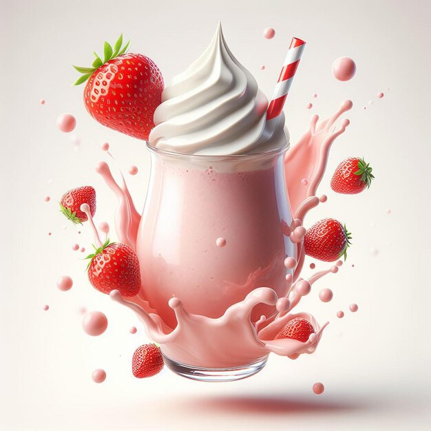 Shake al latte di fragola