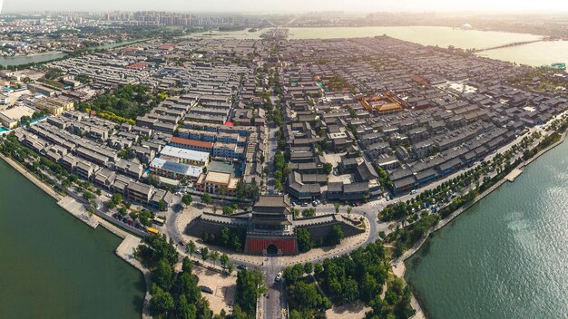 Shandong Liaocheng un panorama vuoto nell'antica città di Dongchang