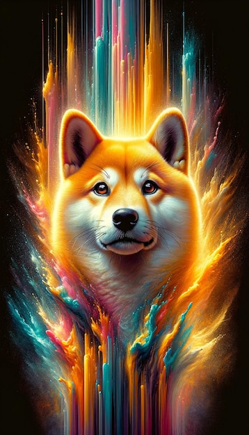 Shiba Inu nel bagliore cosmico