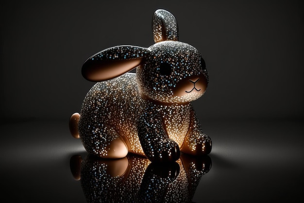 Shiny Easter Bunny Toy AI Generativo