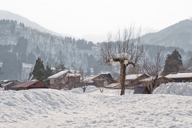 Shirakawago, Giappone storico villaggio invernale.