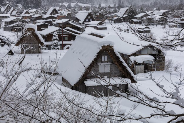 ShirakawagoIl villaggio di Shirakawa in invernoPatrimonio dell'umanitàGifuGiappone