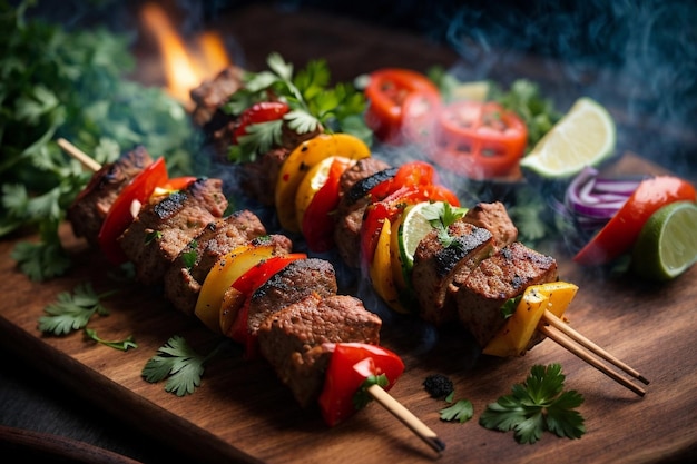 Shish Kebab allettante con un pizzico di spezie