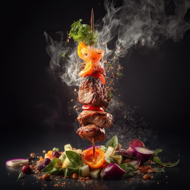 Shish kebab succoso