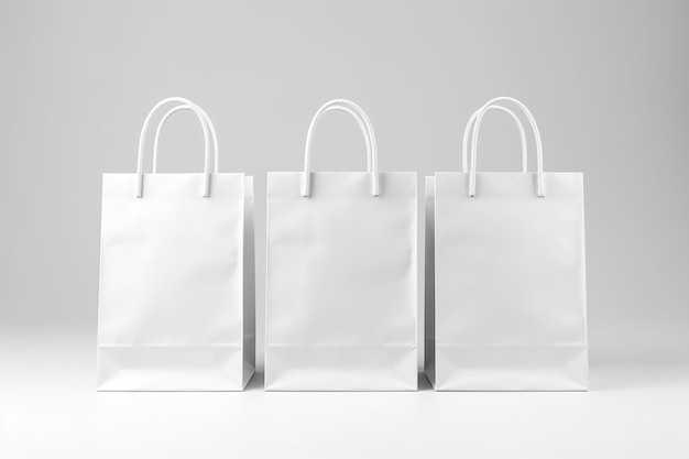 Shopping bag mockup design su sfondo bianco IA generativa