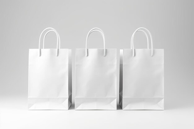 Shopping bag mockup design su sfondo bianco IA generativa