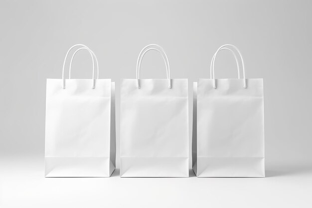 Shopping bag mockup design su sfondo bianco IA generativa