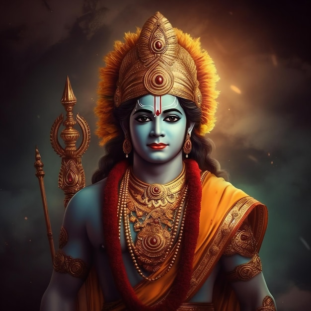 Shree Ram Dio indù Lord Ram Re di Ayodhya