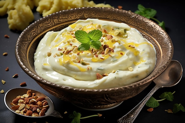 Shrikhand è un dolce tradizionale del subcontinente indiano a base di yogurt colato