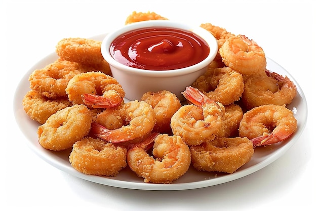 Shrimp fritti come aperitivo delizioso con i frutti di mare