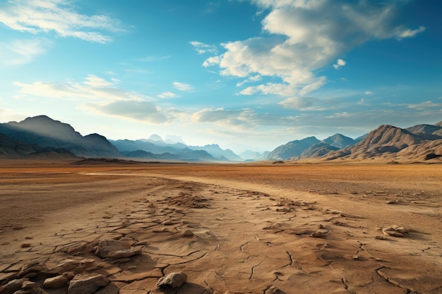 Si è generato il centro di un campo arido con terreno in Arabia Saudita