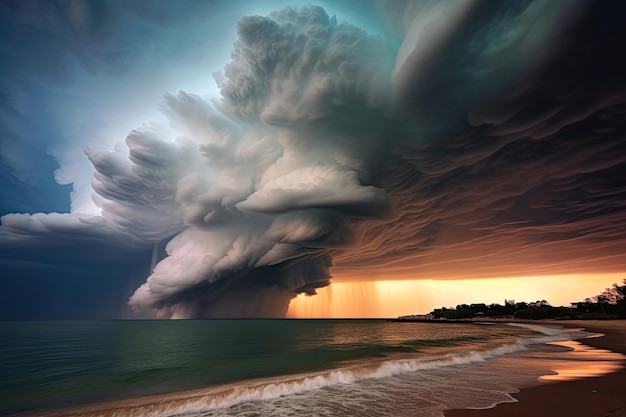 Si sta formando una nube di tempesta supercellulare.