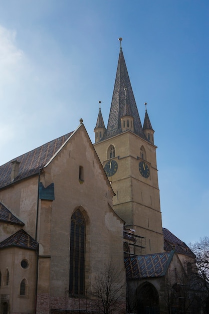 Sibiu, Romania. Cattedrale evangelica nel centro di Sibiu, Transilvania