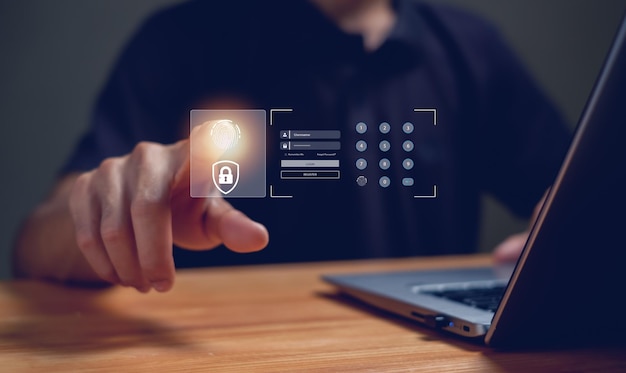 Sicurezza delle informazioni e crittografia accesso protetto ai dati personali dell'utente Internet Sicurezza del firewall informatico Protezione dei dati