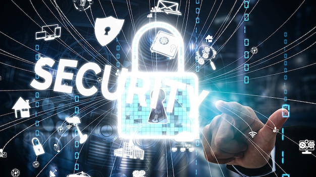 Sicurezza informatica e protezione dei dati digitali concettuali