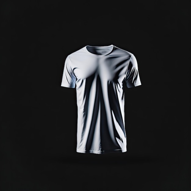 Side Blank Black TShirt Mockup for Men Visualizzazione del prodotto tshirt altamente dettagliata Generative AI
