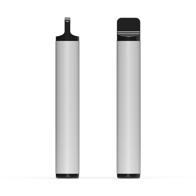 Sigaretta elettronica a penna Vape monouso realistica isolata su uno sfondo bianco per mockup