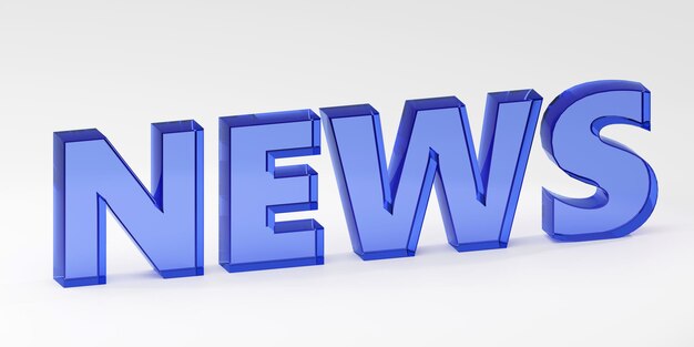Sign news online internet media giornalismo 3D render illustration
