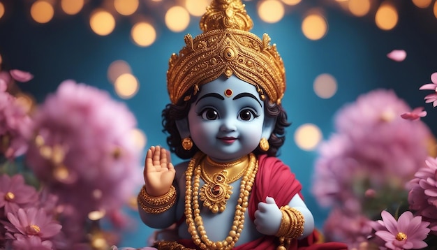 Signore Krishna bambino 3D