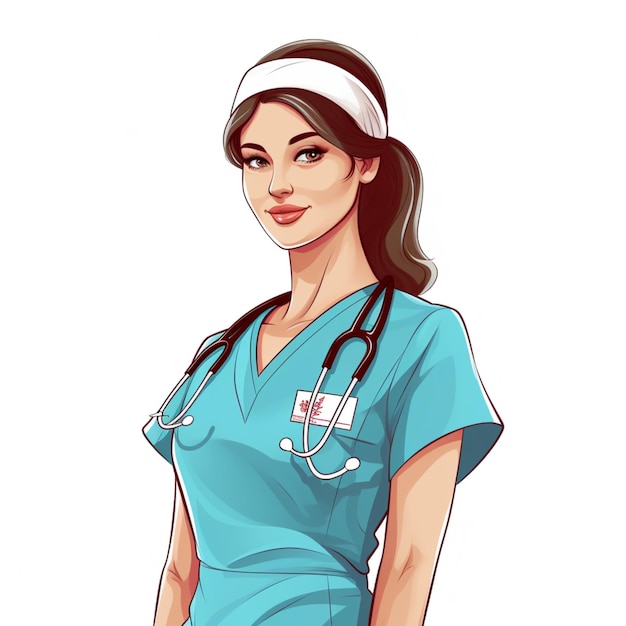 Silhouette dell'infermiera dottore