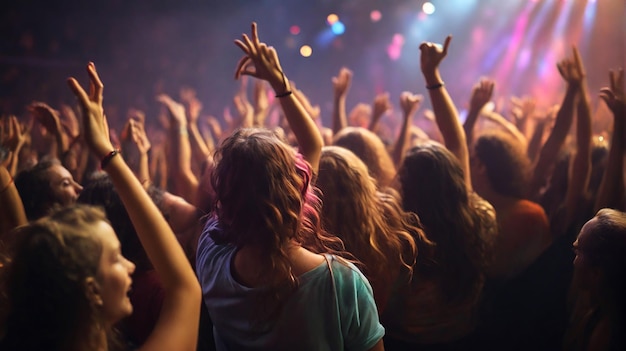Silhouette di folla che ballano in un nightclub