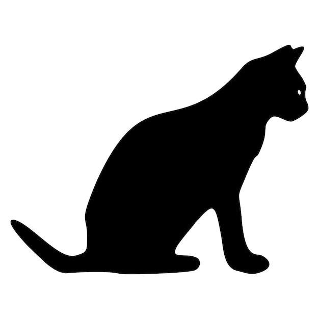 Silhouette di gatto nero