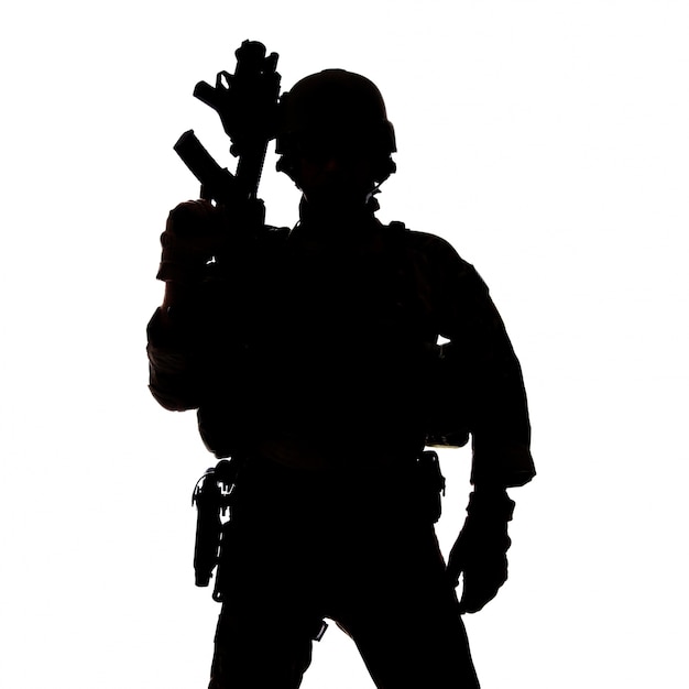 Silhouette di ranger dell'esercito degli Stati Uniti