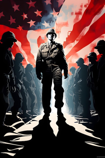 silhouette di soldato della seconda guerra mondiale