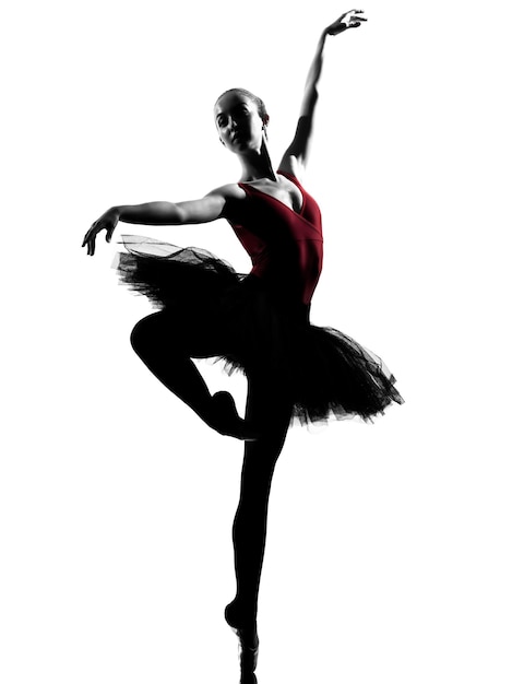 Silhouette di una ballerina di balletto