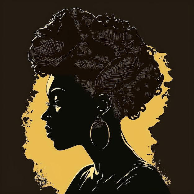 Silhouette donna nera Le vite nere contano Afroamericano