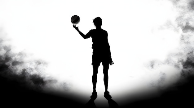 silhoutte di un giocatore di sport