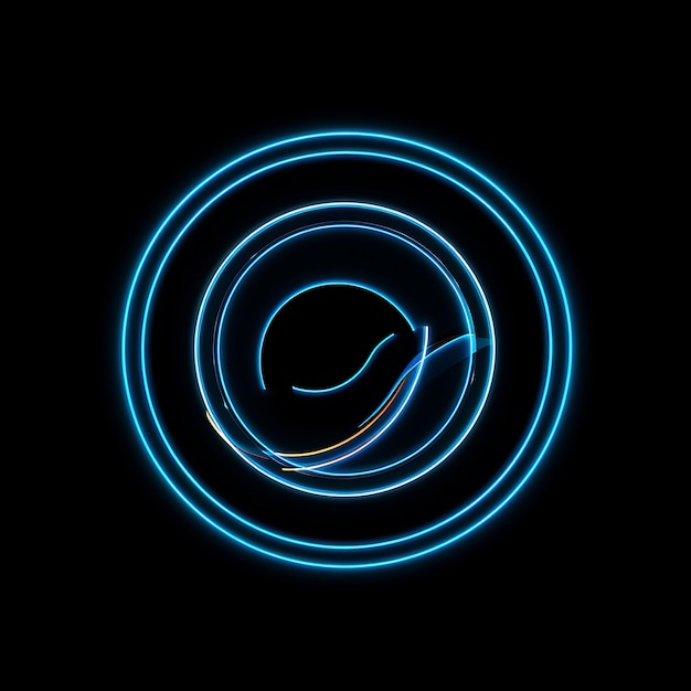 Simboli creativi della linea neon e design di icone caratterizzati da uno stile estetico semplice, minimalista e moderno