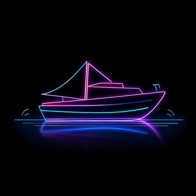 Simboli creativi della linea neon e design di icone caratterizzati da uno stile estetico semplice, minimalista e moderno