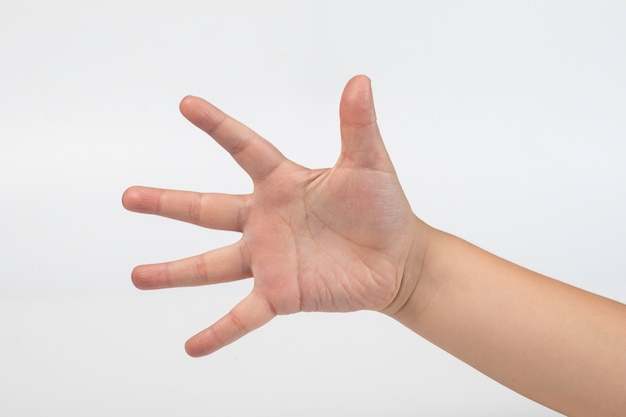 Simboli di mano e dito ragazzo