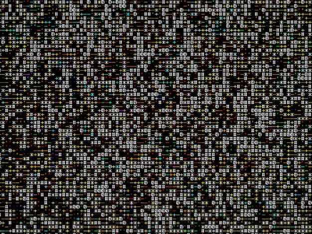Simboli di testo terminali colorati hd